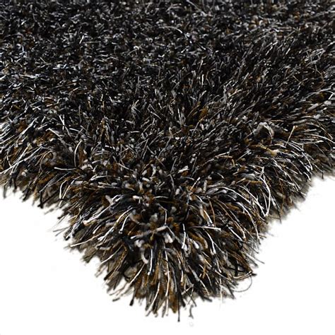 Eve Silver & Black Shag Rug | At Home