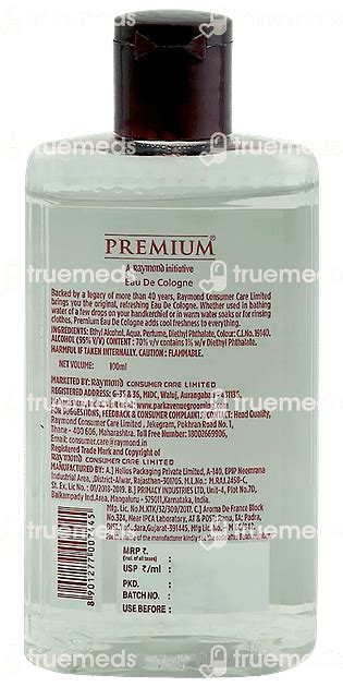 Premium Eau De Cologne 100 Ml - Uses, Side Effects, Dosage, Price ...