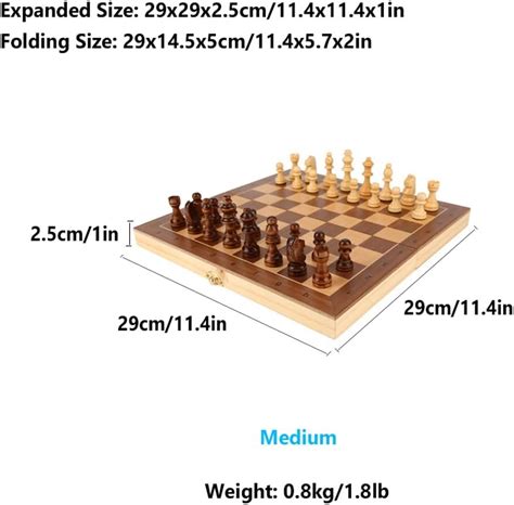Buy XXSLY Chess Game Wooden Chess Set with Magnetic Crafted Chess ...