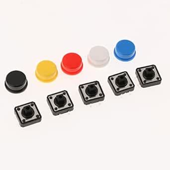 KampTrade 12x12x7.3 mm Tact Tactile Push Button Momentary SMD PCB ...