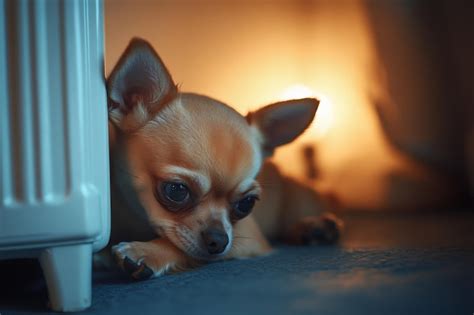 Sad chihuahua puppy on heart | Premium AI-generated image