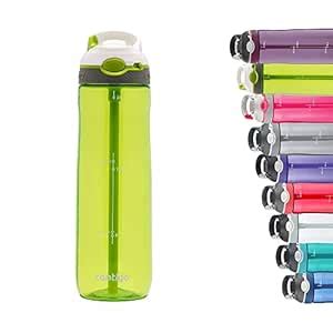 Contigo Ashland Tritan Water Bottle with Straw I One-Handed Operation ...