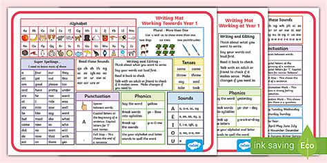 Year 1 Differentiated Writing Word Mats