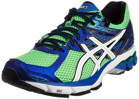 Buy ASICS Men's GT-1000 3 Neon Green, White and Blue Mesh Running Shoes ...