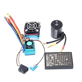 Adium 3650 2300KV Brushless Motor & 120A ESC with Program Card Heat ...