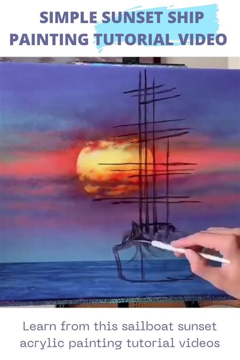 Acrylic Painting Sailing Boat Tutorials 的图像结果