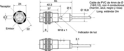 E3F2DS30C42M Omron | Omron Diffuse Photoelectric Sensor, Barrel Sensor ...