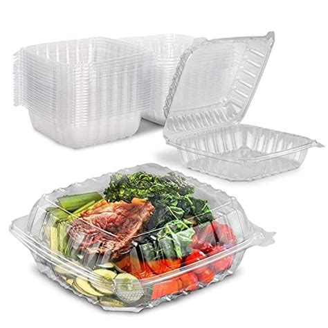 White Way Hinged Pet - Rectangular Containers with lid I Transparent ...