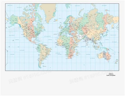 世界地图全图高清，详细版。-