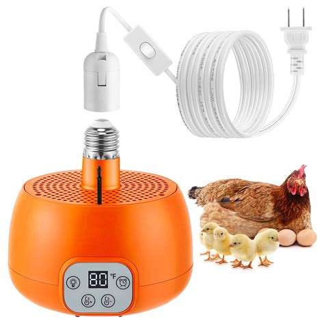 Enhon 1 Pack Chicken Coop Heater, Timing Heat Lamp for Chickens, Smart ...