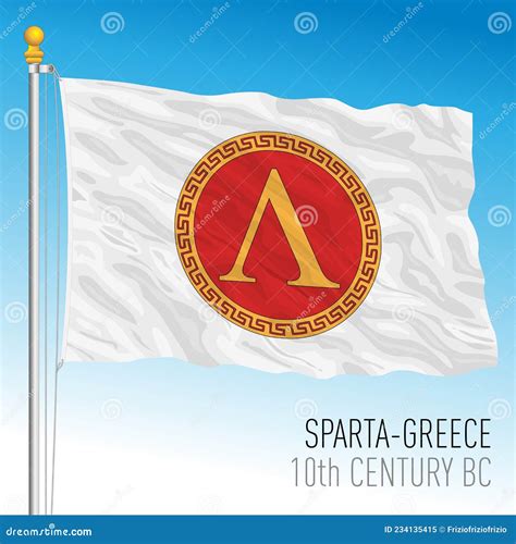 Sparta Historical Flag, Ancient Greece Stock Vector - Illustration of ...