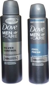 DOVE SILVER CONTROL, COOL FRESH (PACK OF 2) Deodorant Spray - For Men ...