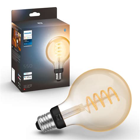 Philips Hue Filament G93 E27 Smart LED-pære 550 lm - Homekit | Kjell ...