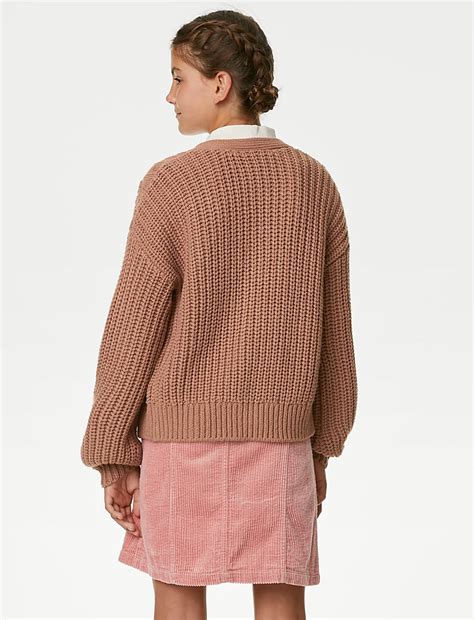 Buy Cable Knit Cardigan (6-16 Yrs) at Marks & Spencer