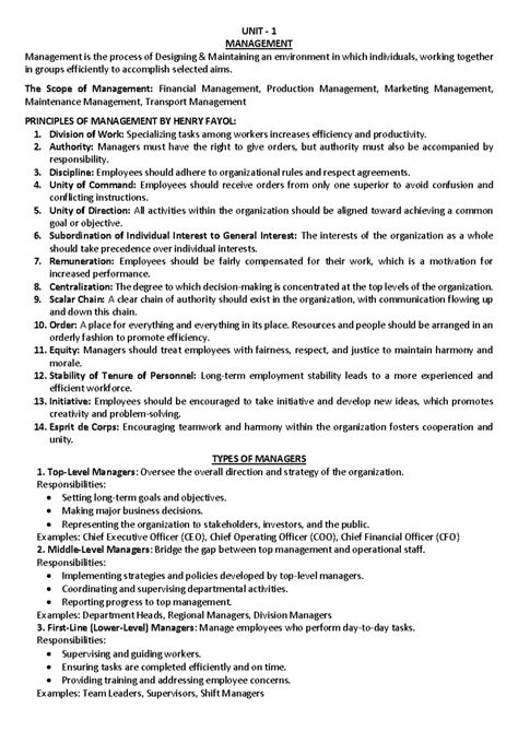 GE3751 Principles of Management: Comprehensive Study Notes - Studocu