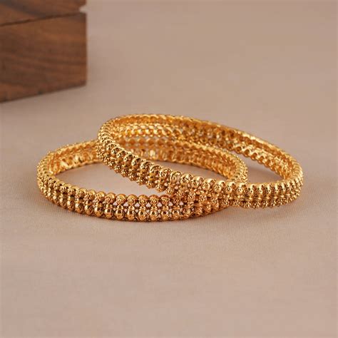 Plain antique gold traditional bangle set I COD Available - smarsjewelrys