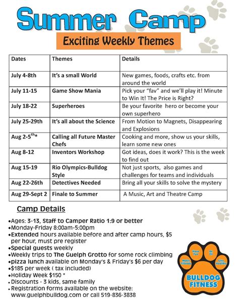 Summer Camp Theme Ideas | Examples and Forms