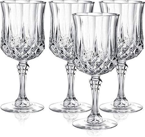 Buy PrimeWorld Crystal Clear Wine Glasses Set of 6 Pcs 180 ml - Red ...