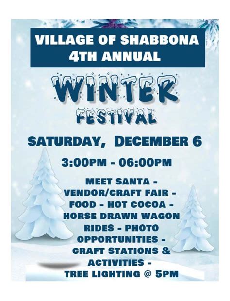 Village of Shabbonas Winter Festival, 104 E Navaho Ave, Shabbona, IL ...