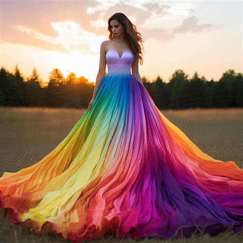 rainbow dress in 2024 | Rainbow wedding dress, Colored wedding dress, Rainbow dress