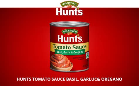 Hunts Tomato Sauce Basil, Garlic & Oregano, 100% Natural, 227 g ...