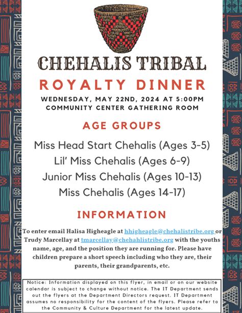 Announcements - The Chehalis Tribe