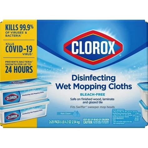 Clorox Disinfectant Floor Cleaning Wet Mopping Cloths Refills, 28 Count ...