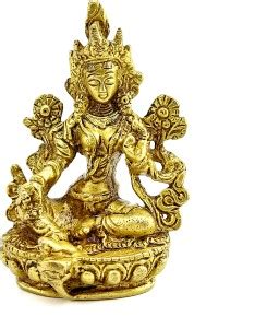 Two Moustaches 3.5 Inches Brass Goddess Tara Devi Idol Decorative ...
