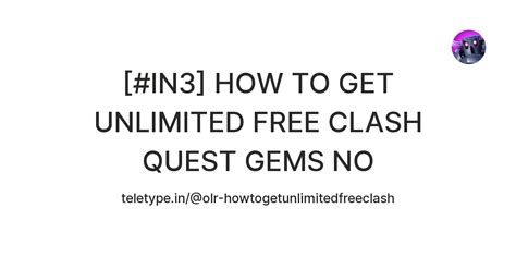 [#IN3] HOW TO GET UNLIMITED FREE CLASH QUEST GEMS NO VERIFICATION 2024 ...