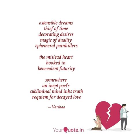 ostensible dreams thief... | Quotes & Writings by Varshaa | YourQuote