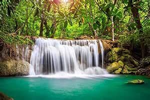 British Terminal Beautiful Nature Waterfall vastu Painting Poster ...