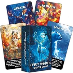 MAKABEE Spirit Animals Oracle Cards for Intuition, Healing Oracle Deck ...