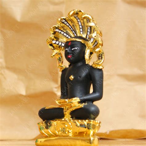Golden Plated Parshwanath Bhagwan Idol (Size - 5 inches) - Buy Jain ...