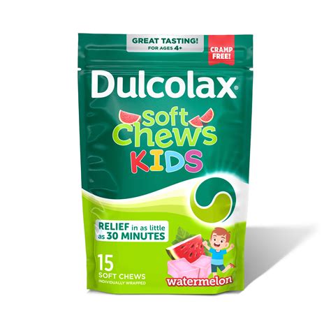 Dulcolax Kids Saline Laxative Soft Chews, Stimulant-Free Laxatives, Gentle Constipation Relief ...