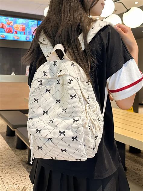 Bow Print School Backpack | Savana | Bestsellers