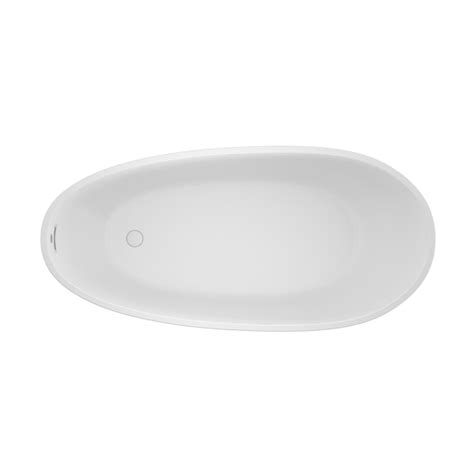 Jacuzzi STRETTO 31.5-in x 67-in White Acrylic Oval Freestanding Soaking ...