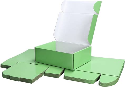PHAREGE 12x9x4 inch Gift Shipping Boxes Bulk 20 Pack Green, Tab Lock ...