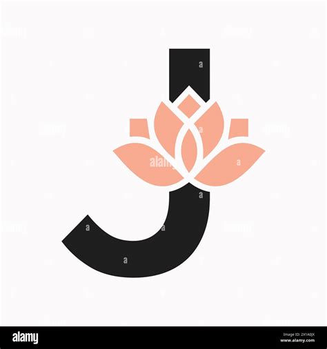 Letter J Flower Concept For Botanic Symbol. Beauty Sign Stock Vector Image & Art - Alamy