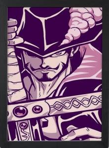 onepiece poster with frame mihawk poster (Size_13x9.8 inch) Paper Print ...