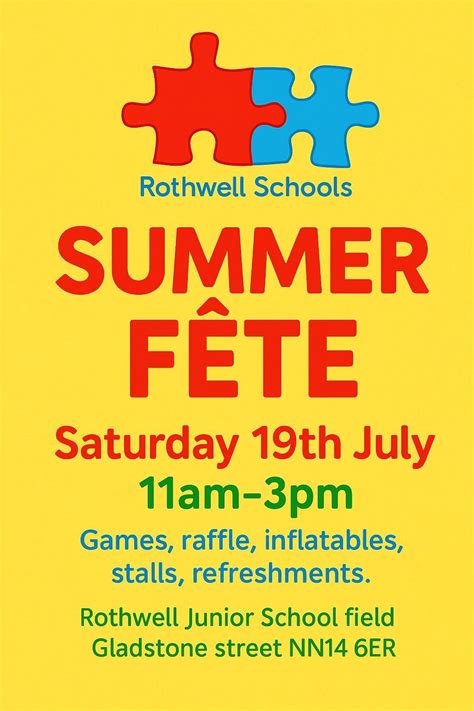 Rothwell schools Summer Fete, Rothwell Junior school Gladstone street ...