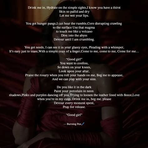 Drink me in, Hydrate on t... | Quotes & Writings by Sensual Pen | YourQuote