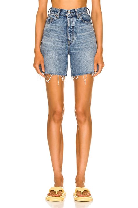 Moussy Vintage Burlingame High Rise Short in Blue | FWRD