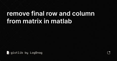 Image result for MATLAB Row and Column Matrix Patterns