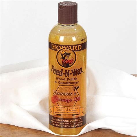 Howard Feed-N-Wax 16 Oz Wood Preserver with Carnauba Wax, Beeswax ...