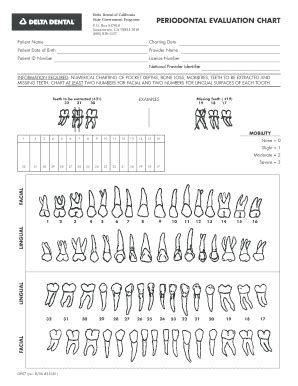 Dental Evaluation Chart - Fill Online, Printable, Fillable, Blank ...