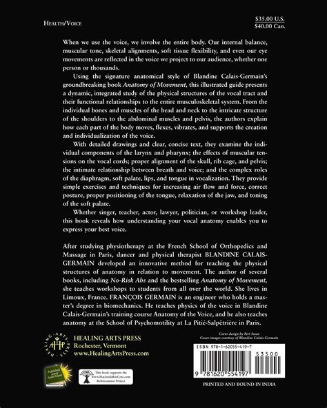 Anatomy of Voice | Book by Blandine Calais-Germain, François Germain ...