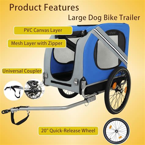Plturdke Dog Bike Trailer for Small to Medium Dogs up to India | Ubuy