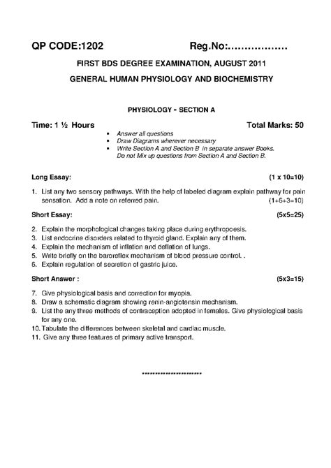 Final Exam QP 1202: General Human Physiology & Biochemistry - Studocu