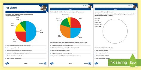 Pie Chart Activity Sheets (teacher made) - Twinkl