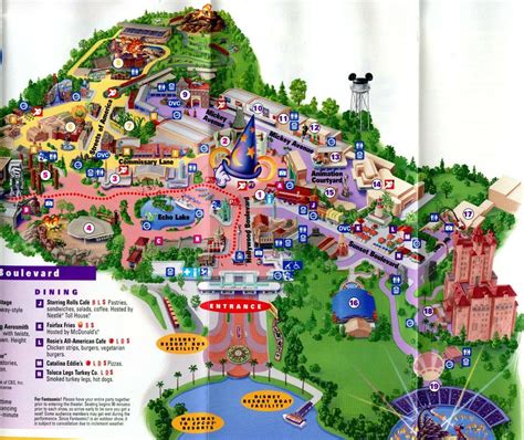 2006 Disney MGM Studios Fold Out Map & Guide Lights, Motors, Action ...